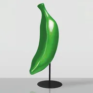 Casa Padrino XXL Deko Banane mit Ständer Grün / Schwarz H. 112 cm - Wohnzimmer & Garten Deko