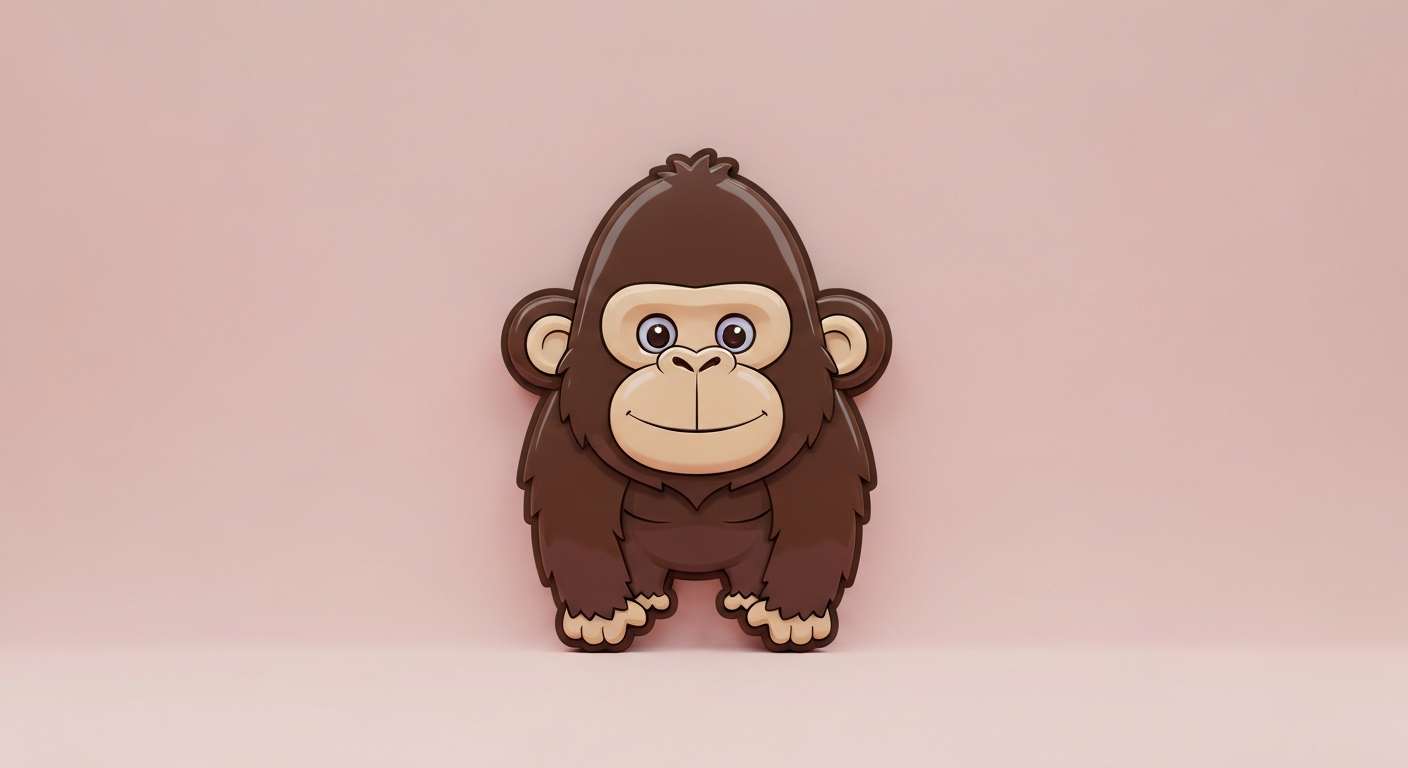Affen-Silhouetten-Wandbild 'Pop-Art Gorilla' für Outdoor