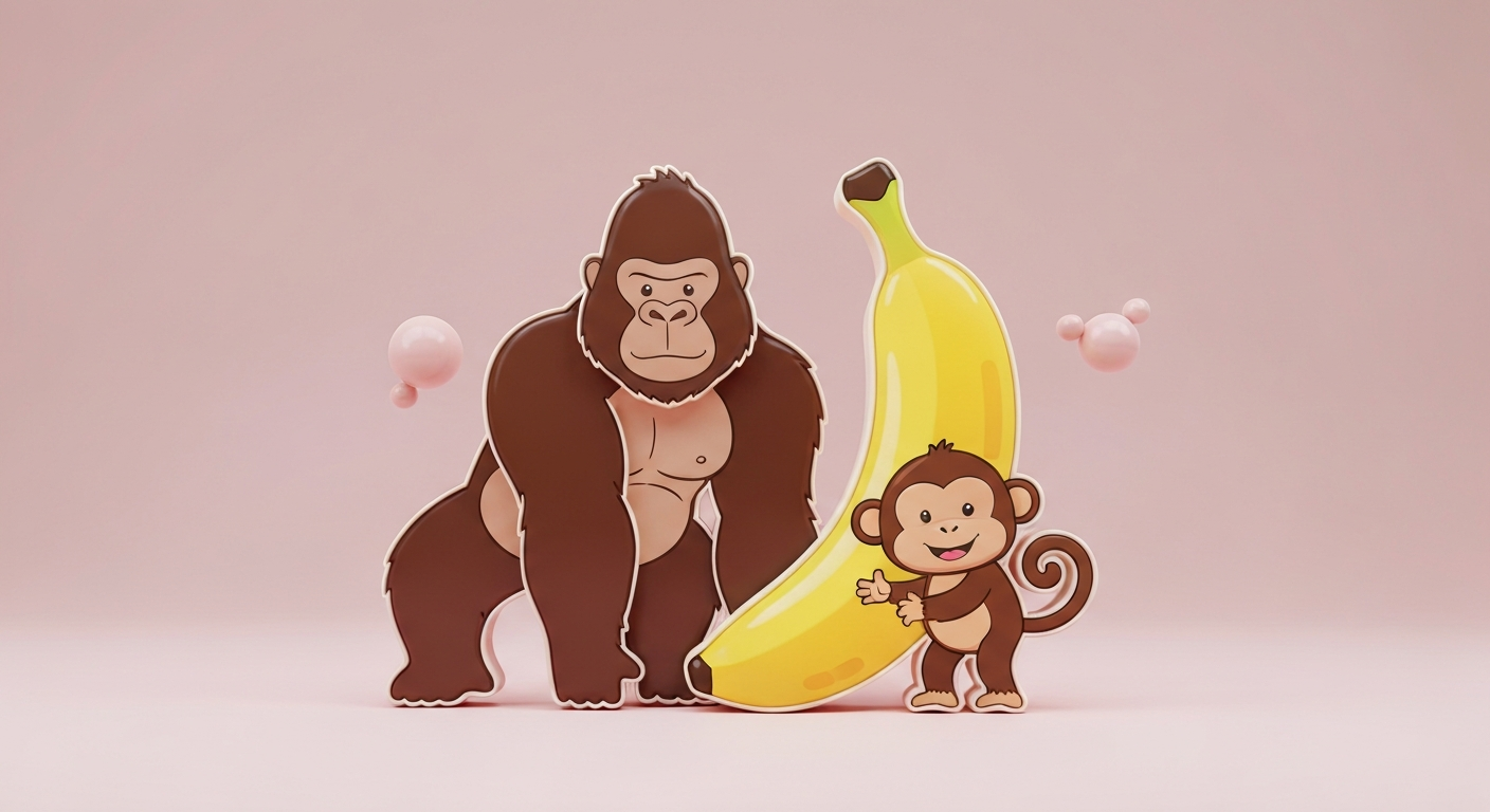 Affenstarker Leucht-Gigant: XXL-Gorilla-Silhouette mit RGB-Akzenten
