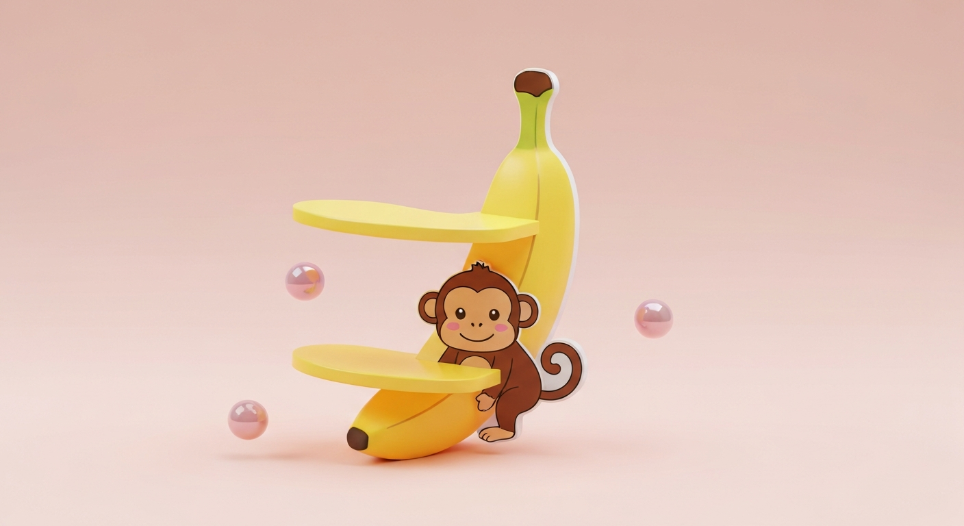 Affenstarkes Bananen-Mini-Regal 'Tropen-Oase'