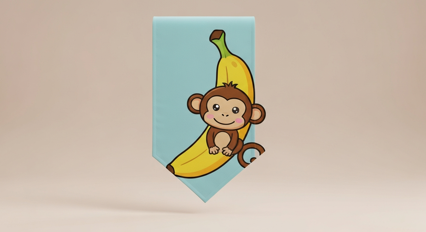 Bananen-Pop-Art-Tischläufer 'Monkey's Delight'