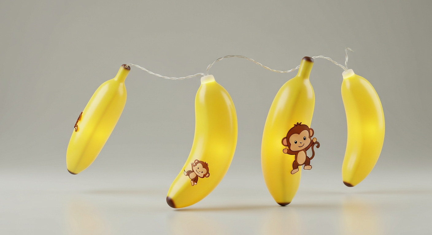 Boho-Bananen-Lichterkette 'Monkey's Glow'