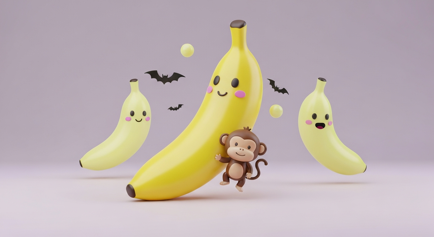 Leuchtende Bananen-Geister 'Glow-in-the-Dark' für Ihre Sommerparty