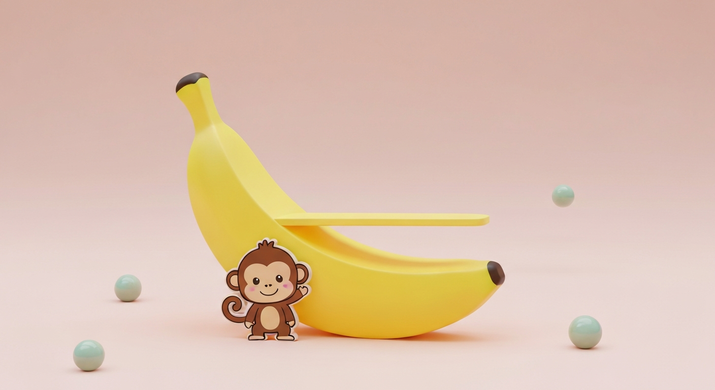 Leuchtendes Bananen-Miniregal 'Monkey's Glow'