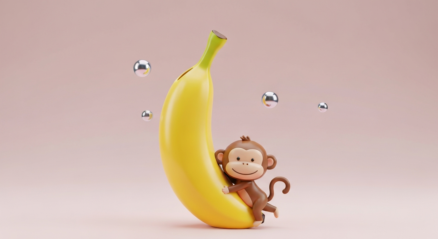 Minimalistische Bananen-Vase 'Golden Curve'