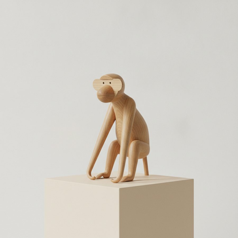 Kay Bojesen - AFFE - Höhe 20 cm - Design - Holztier