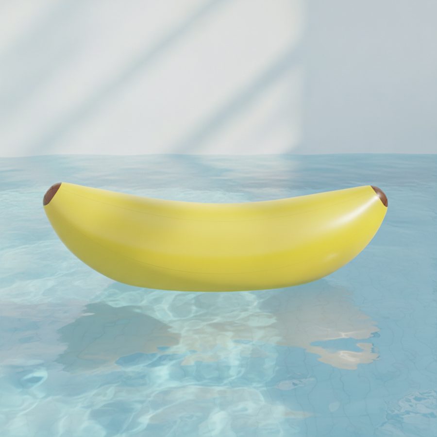 Bestway 43160 Banana Float Luftmatratze in Bananenform, 139 x 129 cm