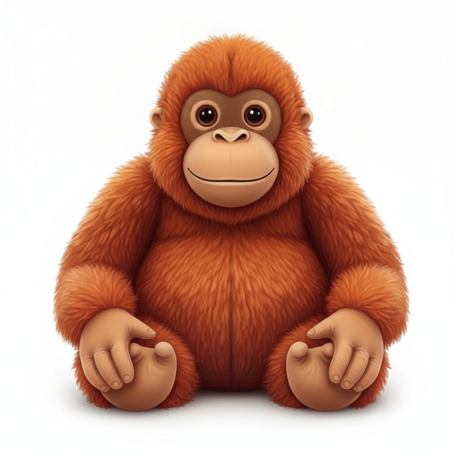 IKEA DJUNGELSKOG Plüschtier AFFE Orang-Utan (66cm)