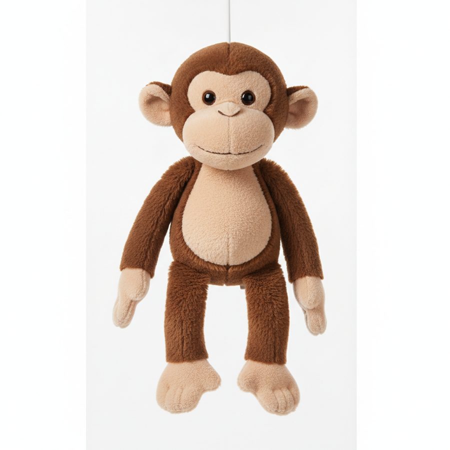 Heunec 331174 AFFE Schlenkernd Plüschtier, Brown, 45 x 12 x 9 cm