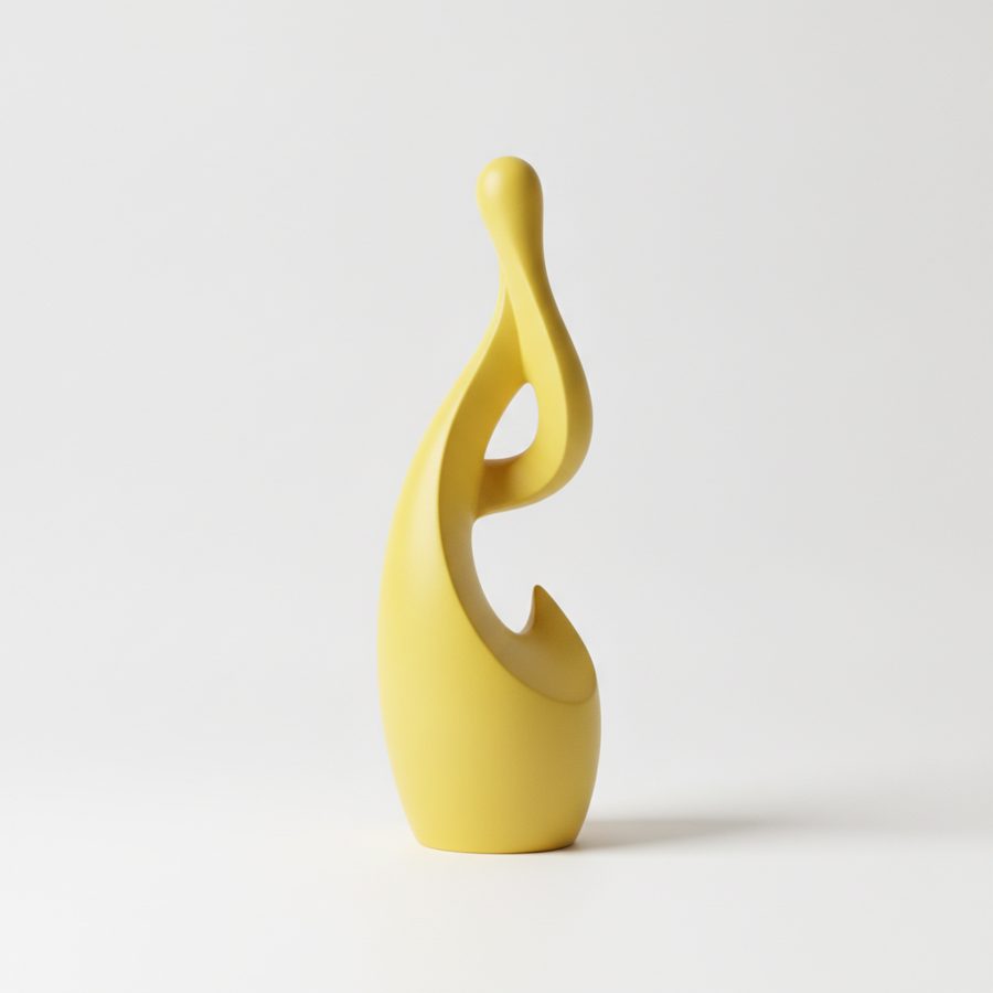 J-Line Figur Marcel - Polyresin - Gelb