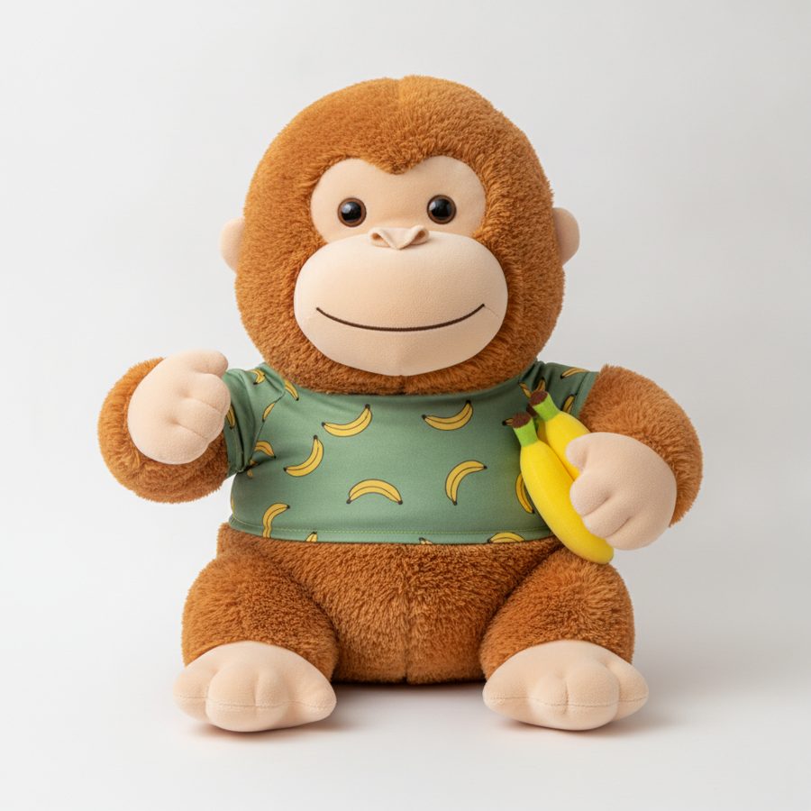 HUQINXIN Punch Monkey Plüschtier, 66 cm großer Orang-Utan,ultraweiches kuscheliges Affenspielzeug, waschbar und sicher f
