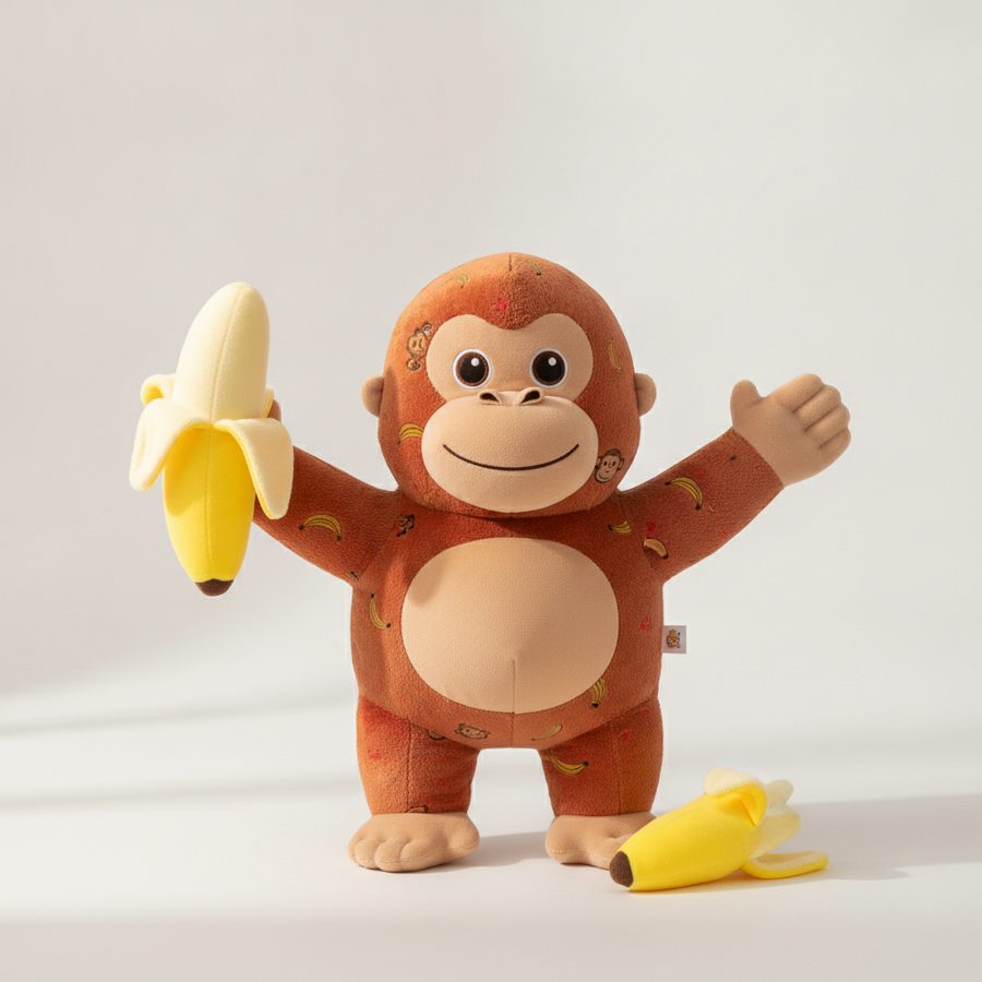 KOMEIYL Punch Monkey Kuscheltier, 66cm Großes Orang Utan Plüschtier, Großer Orang-Utan mit Pp-Baumwolle GefüLlt Realisti