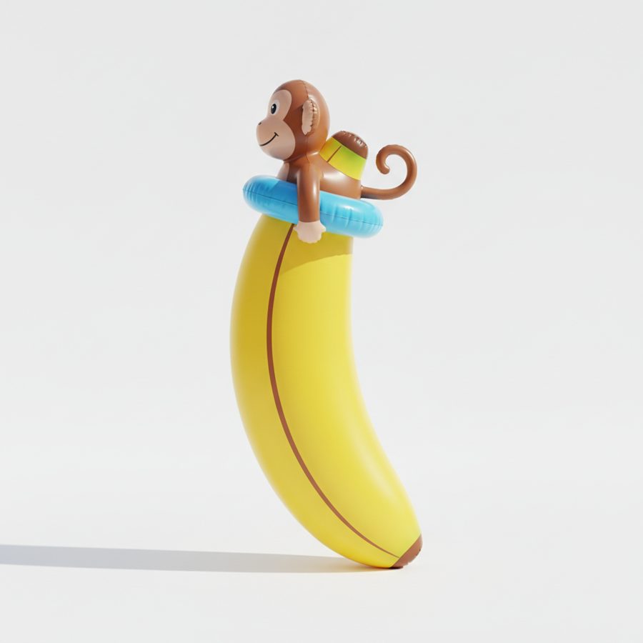 Aufblasbares Spielzeug Banane 1,8 m Bananen PVC Pool Spielzeug Poolspielzeug für Erwachsene und Kinder geeignet für Pool