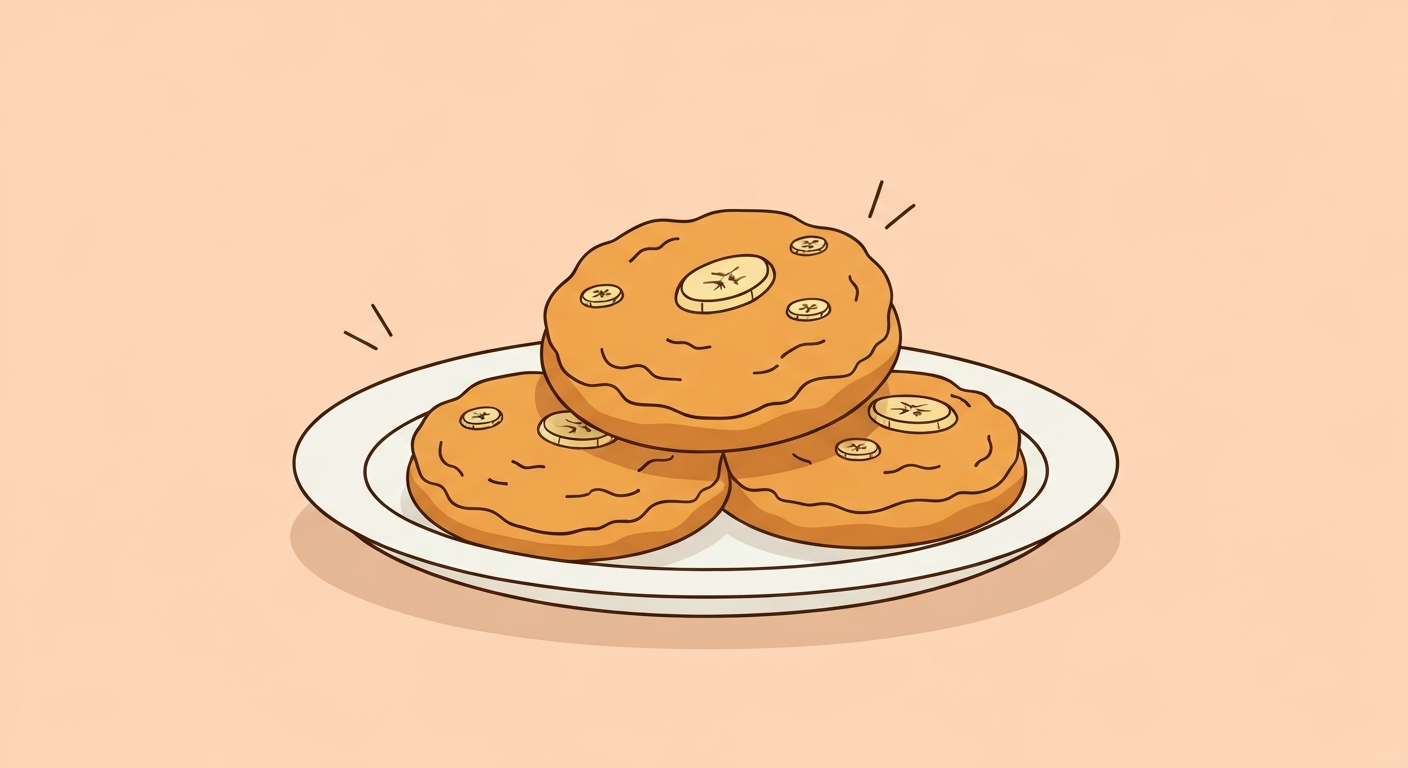 Bananen-Hafer-Cookies mit zwei Zutaten
