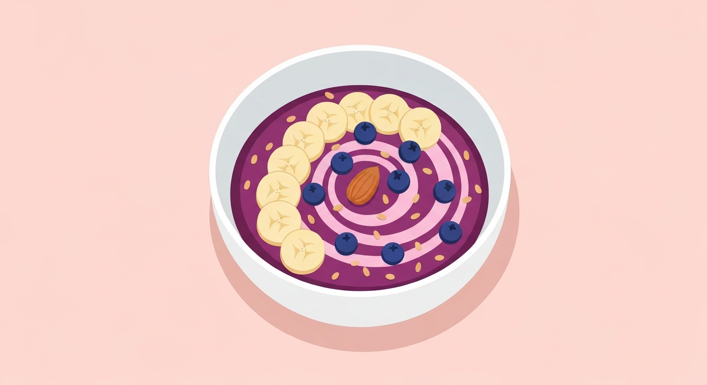 Bananen-Mandel-Power-Porridge mit Heidelbeer-Swirl