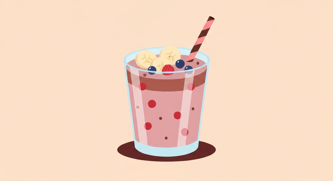 Bananen-Schoko-Beeren-Sommer-Shake