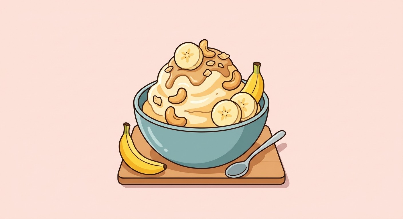 Cremige Bananen-Cashew-Nicecream mit Protein-Kick