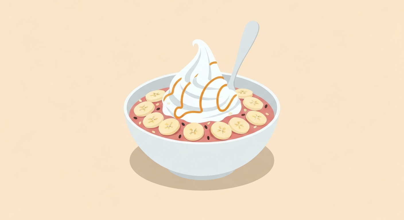 Cremige Bananen-Karamell-Nicecream mit Dattel-Swirl