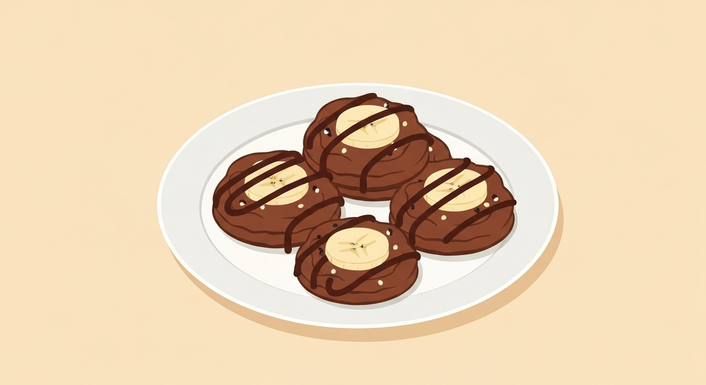 Doppel-Schoko-Protein-Cookies mit Banane