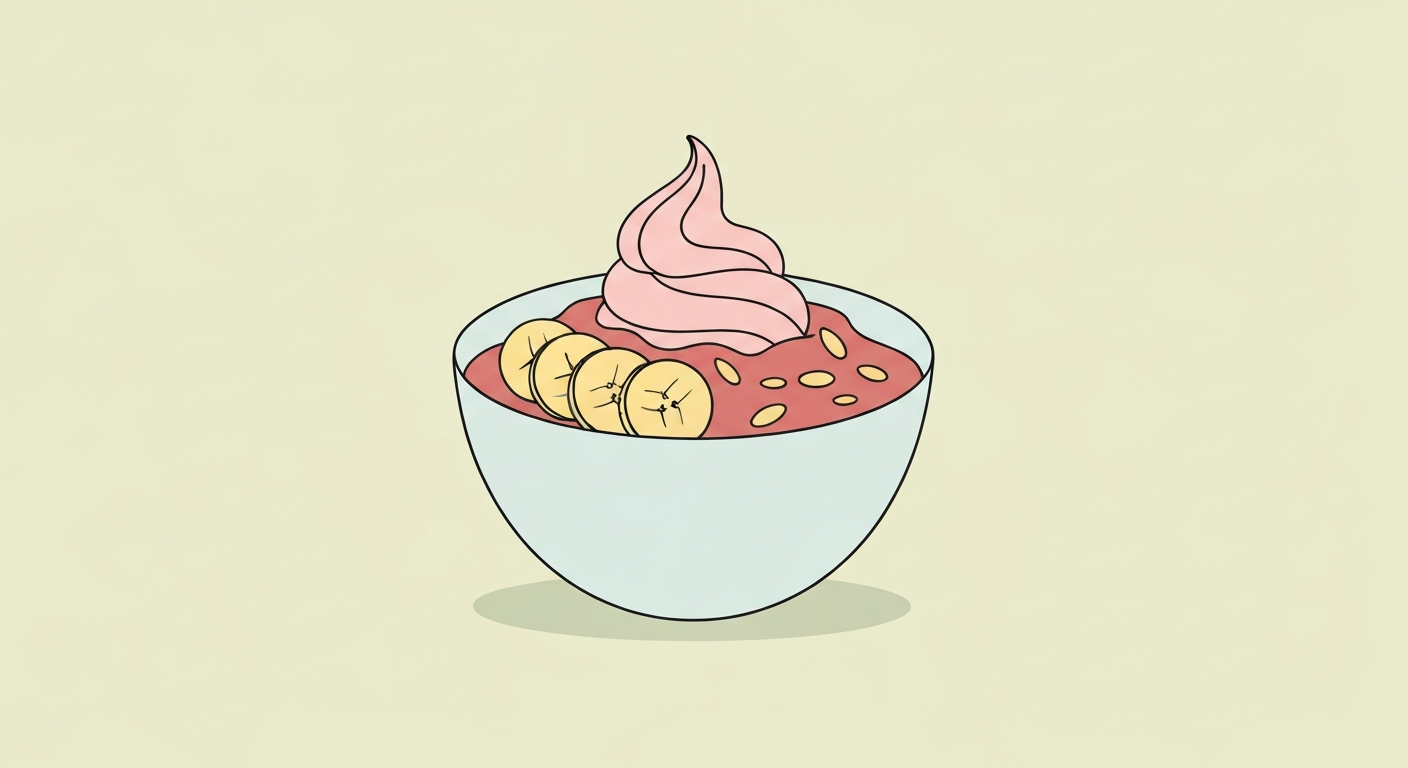 ExtraBanana-Nicecream mit Salted Caramel Swirl