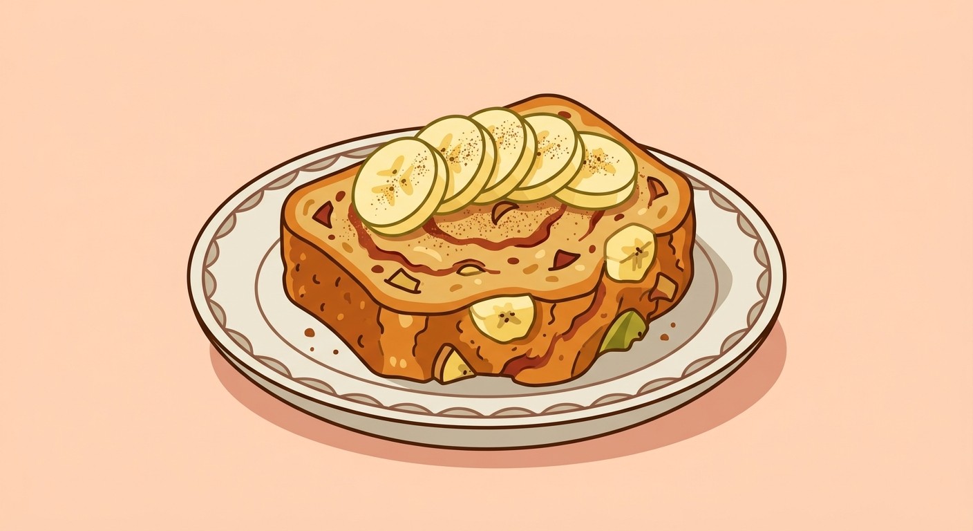 Gebackene Bananen-Apfel-Zimtschnecken mit Walnüssen