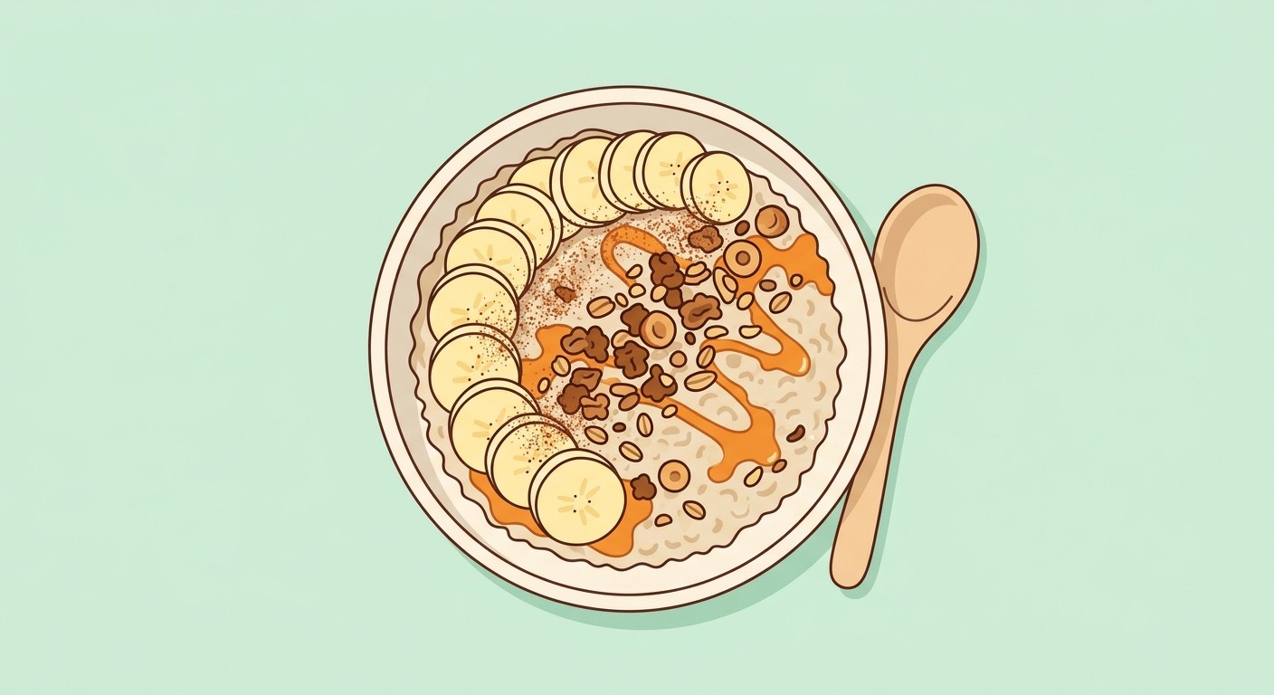 Gebutterte Zimt-Bananen aus der Pfanne mit Haferflocken-Crunch