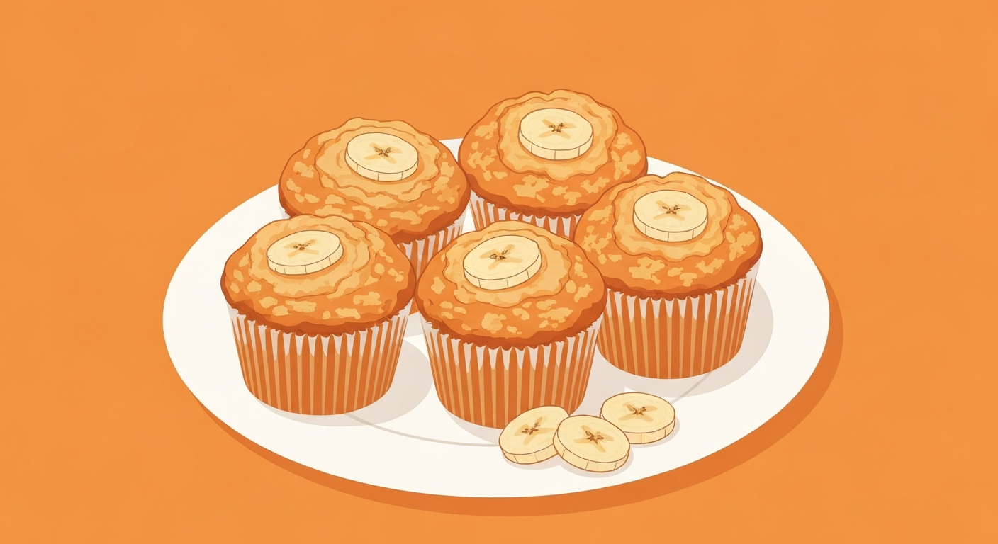 Glutenfreie Bananen-Kokos-Muffins mit Crunch