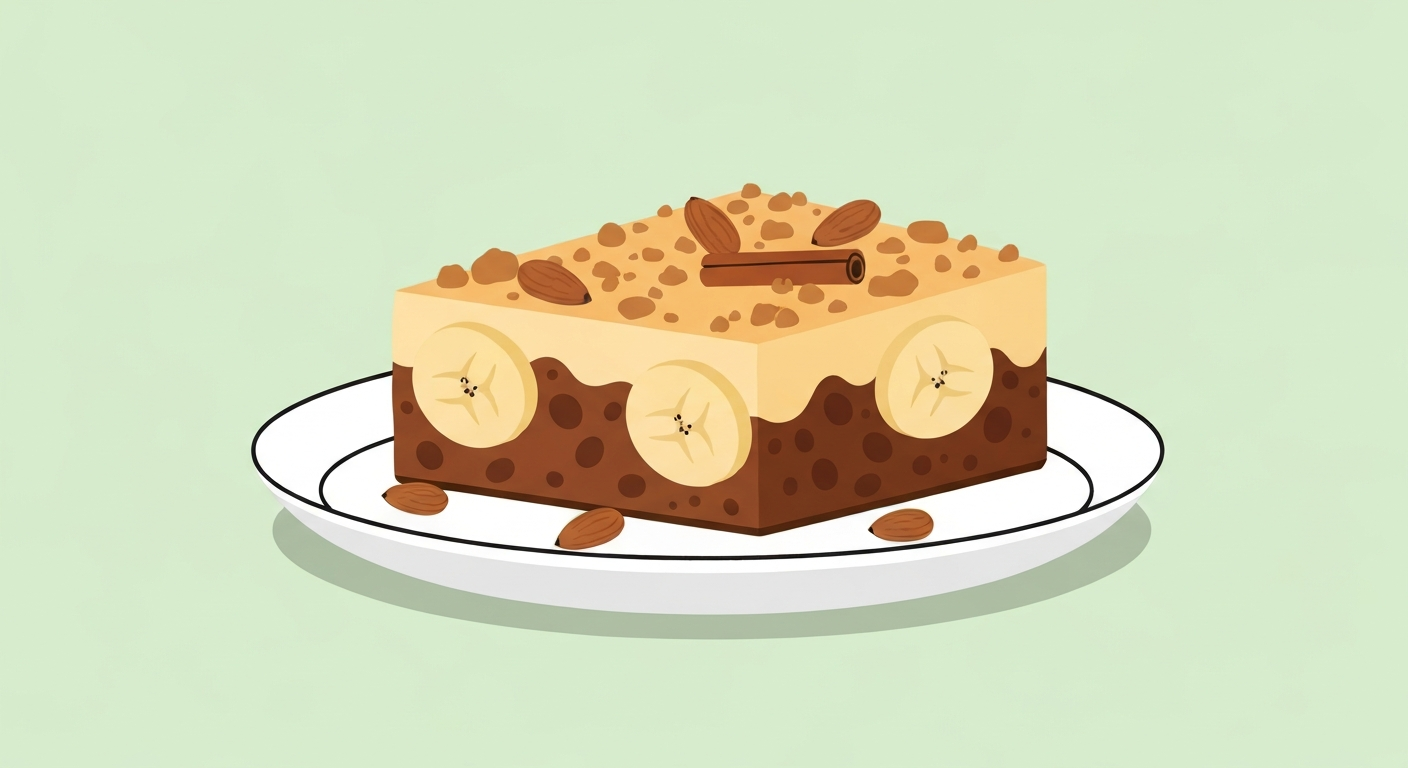 Glutenfreier Bananen-Zimt-Kuchen mit Mandel-Crunch