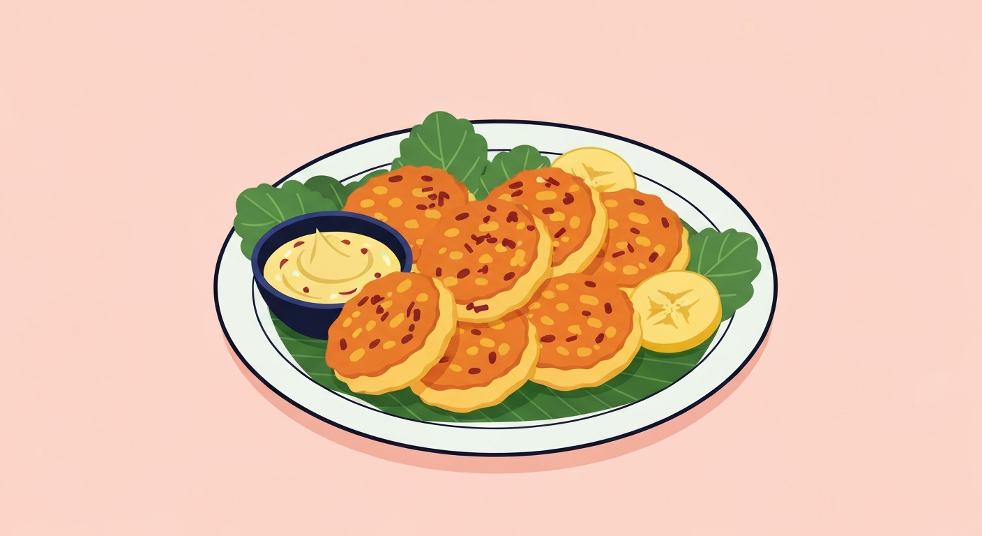 Herzhafte Kochbananen-Patties mit Avocado-Dip