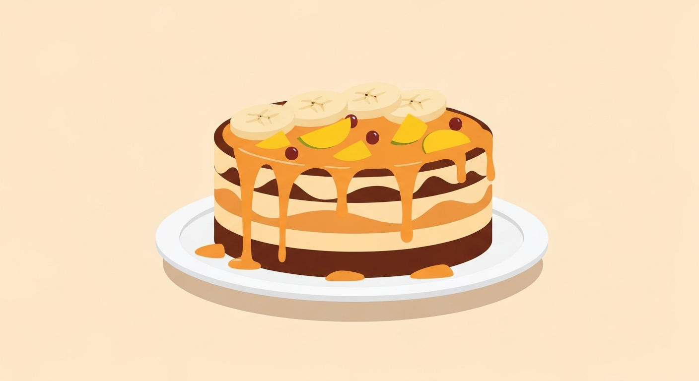 Sonnengeküsster Bananen-Mango-Sommerkuchen ohne Zucker