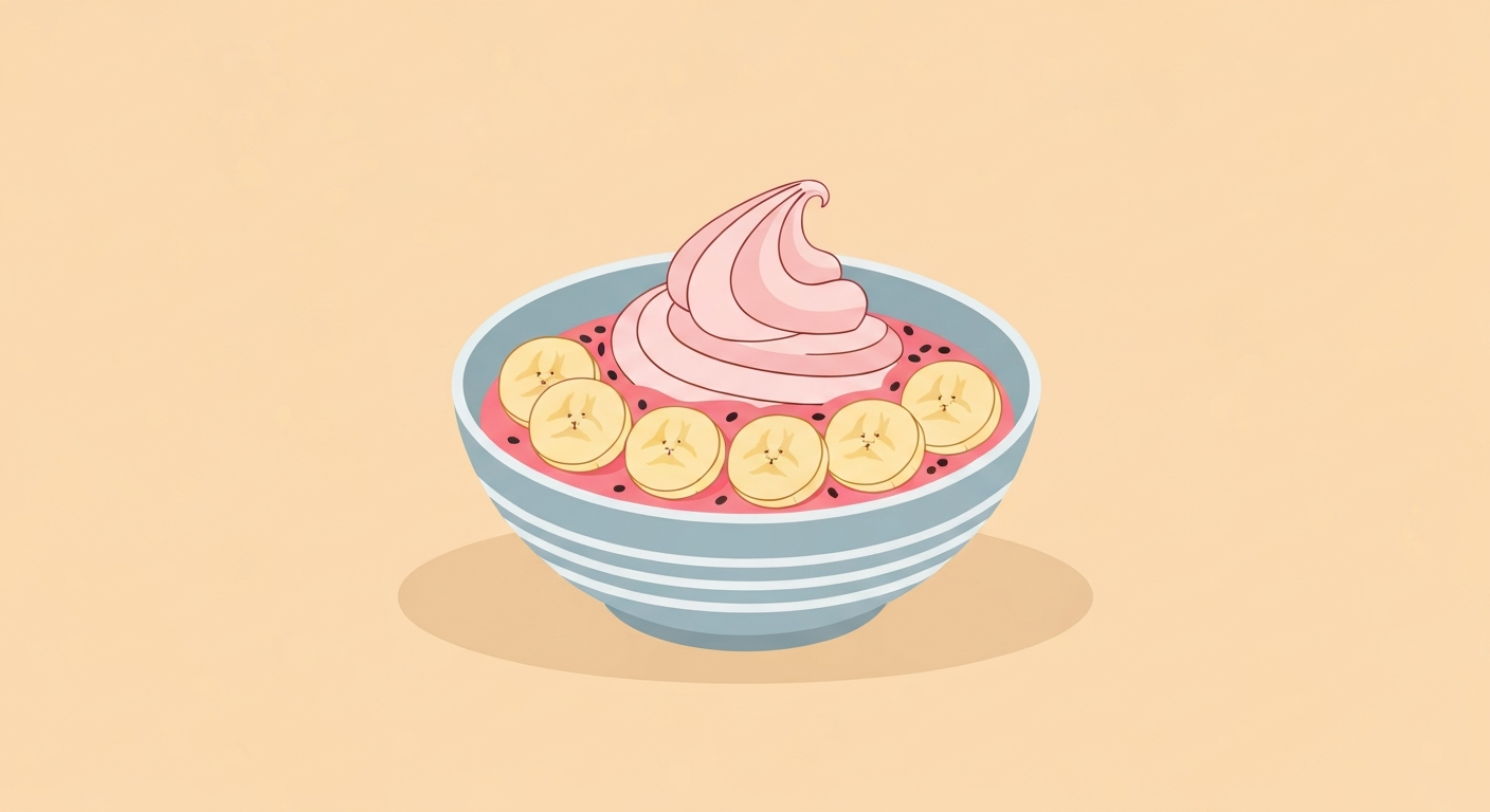 Tropische Bananen-Ananas-Nicecream mit Kokos-Swirl